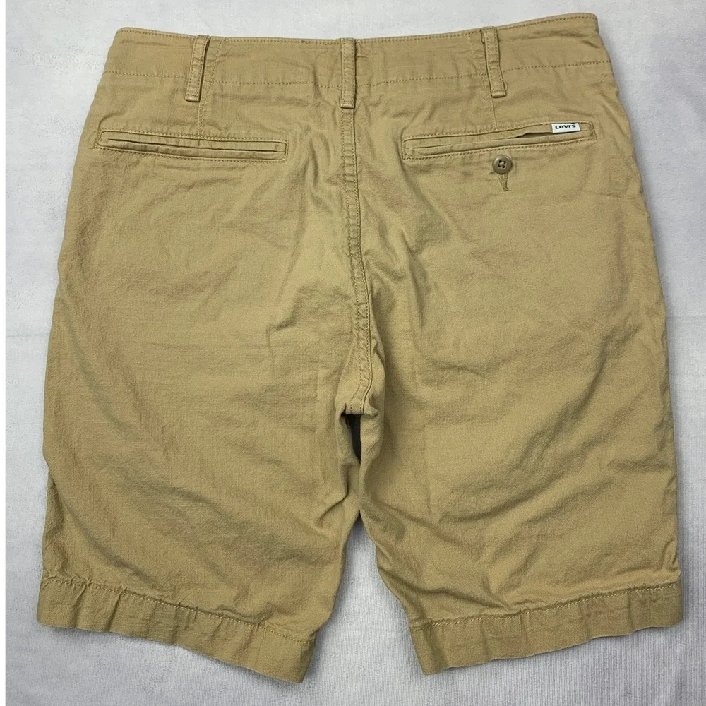 Levis‎ 541 Athletic Fit Shorts Mens 30 Khaki Tan Chino Stretch 52438-0006